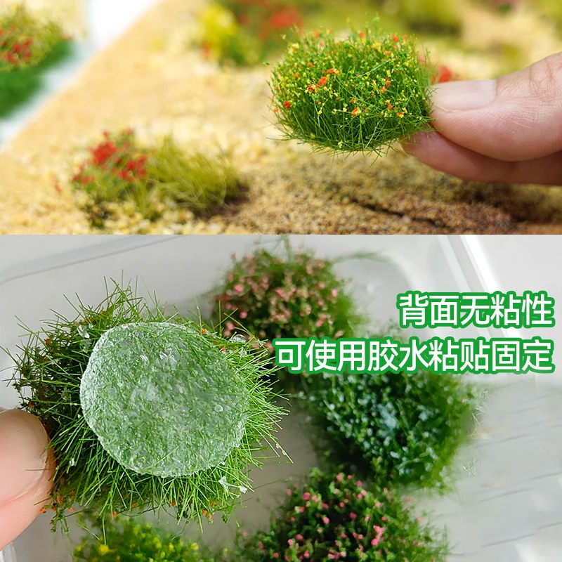 8 개/몫 혼합 큰 꽃 클러스터 모델 키트 Diy 마이크로 장면 레이아웃 디오라마 액세서리에 대한 소형 식물 재료