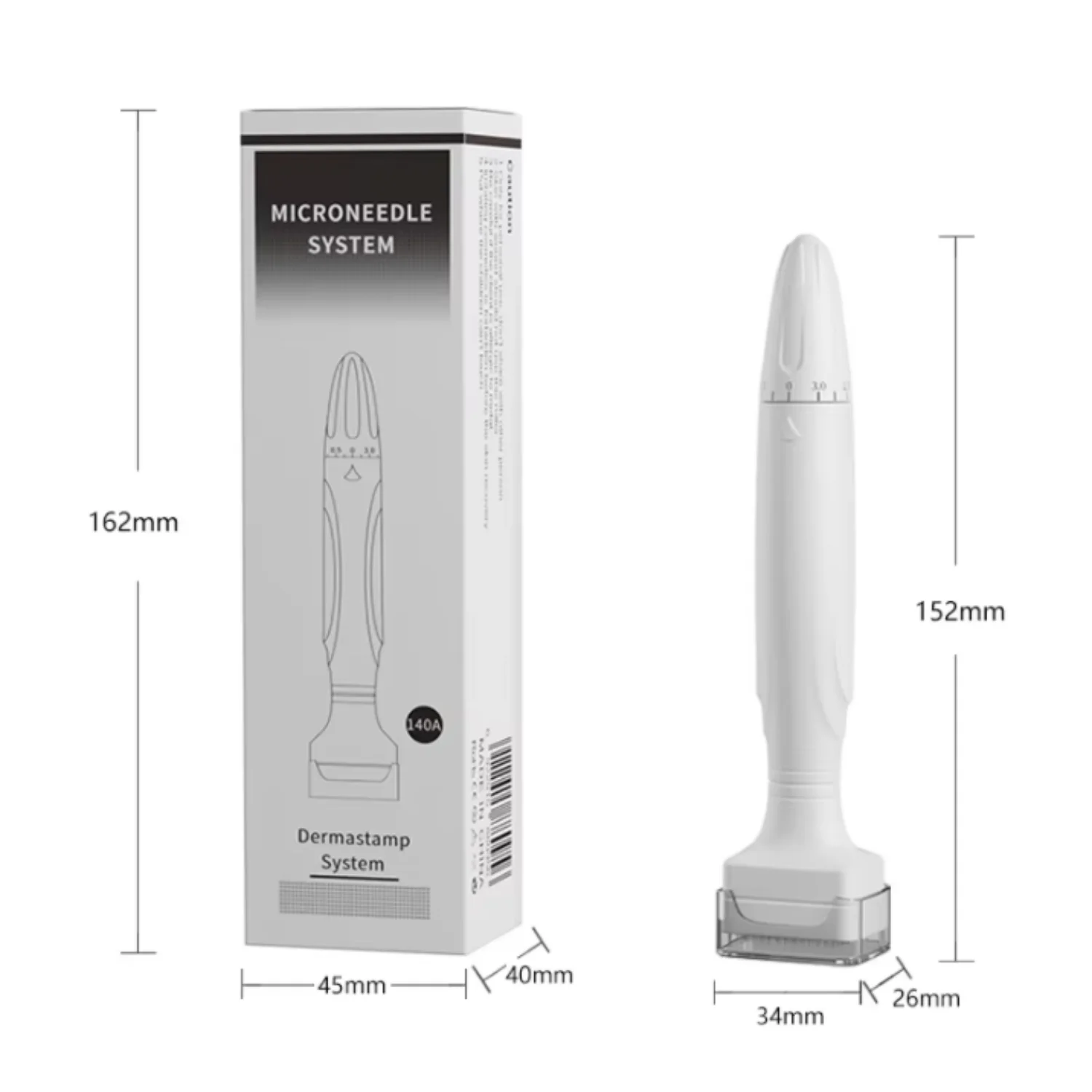 140A Adjustable Derma Stamp Microneedle 140 Titanium Pins Needles Derma Stamp Skin Care Home Use For Face Beauty Personal Care view 6