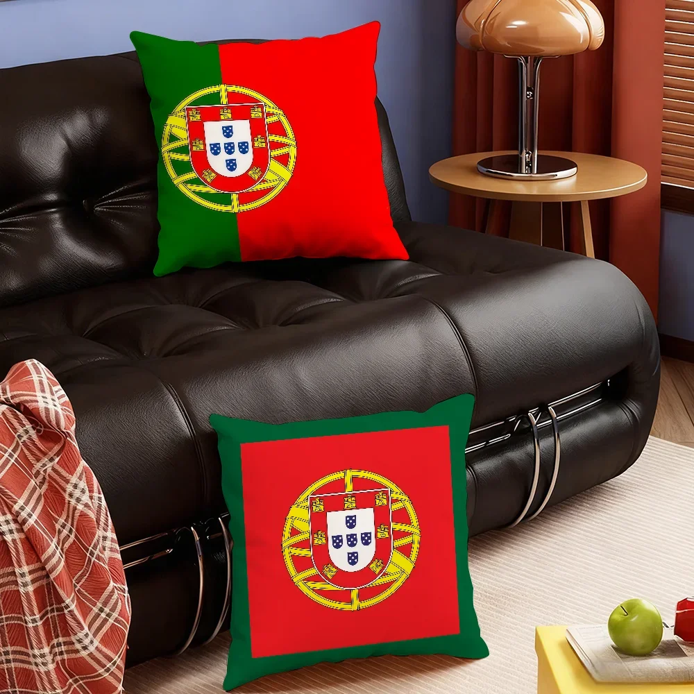 Nation Portugal cushion cover Soft Smooth Hidden Zipper Washable Decorative Couch Office Housewarming Gift