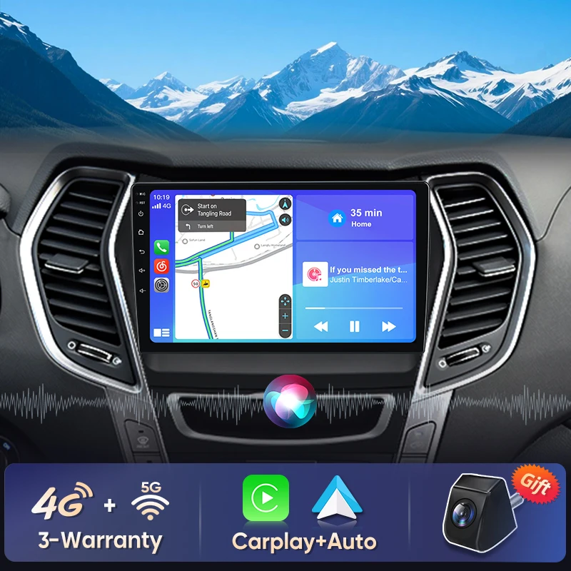 litillbuly CarPlay Android Auto Car Radio for Hyundai IX45 Santa Fe3 Grand 2013-2017 GPS Intelligent Systems Multimedia Autoradi