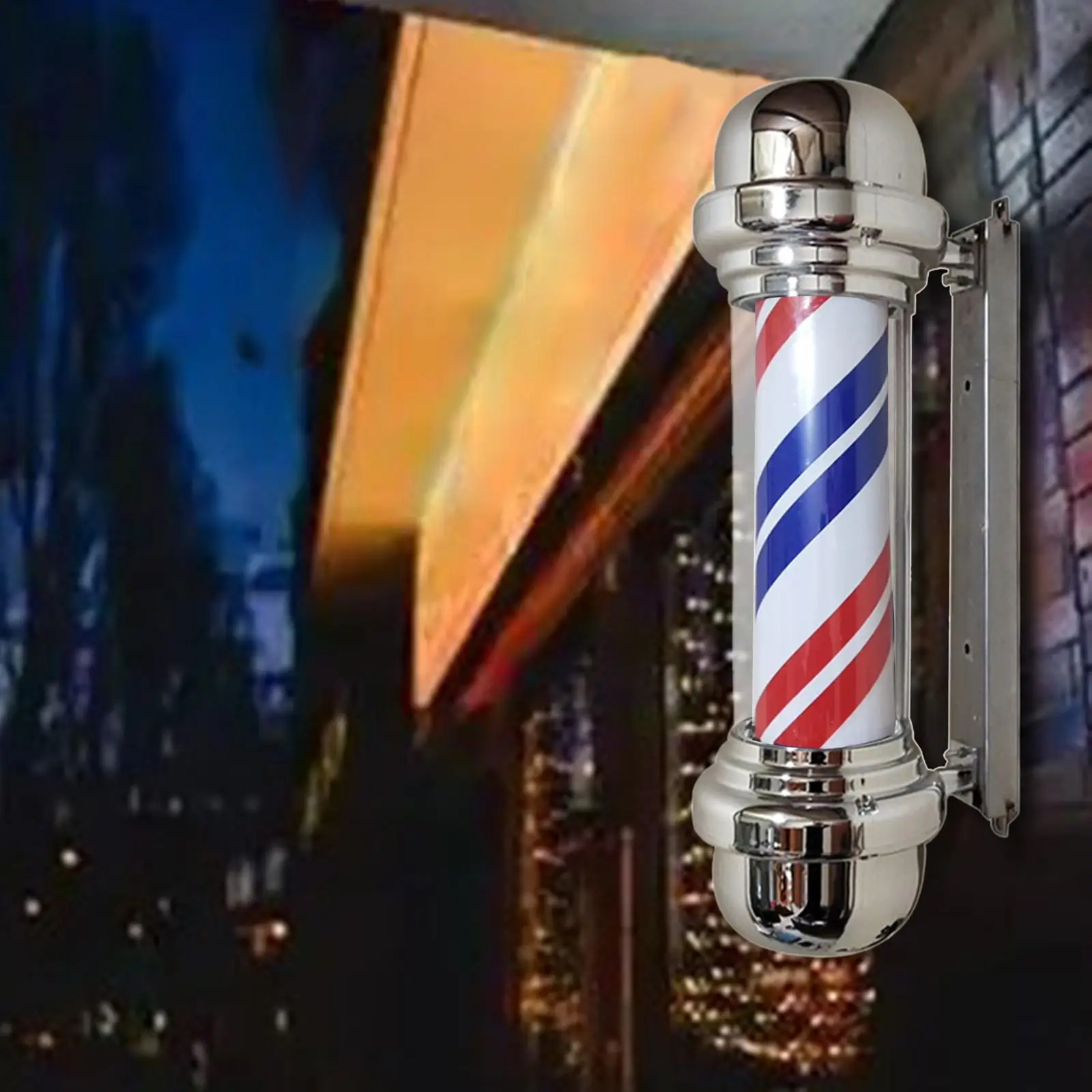 Rotating Barber Pole Lights LED Strips Neon Signs Lighting Hair Salon Sign Open