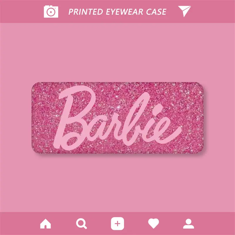 Custodia per occhiali Sanrio Barbie Cute Kawaii portatile Anti-pressione portatile miopia occhiali scatola per gli occhi occhiali da sole custodia