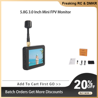 DMKR 5.8G Mini FPV Monitor with 40CH 3.0 Inch LCD Display 16:9 NTSC/PAL Auto Search Video Recording For FPV Drone