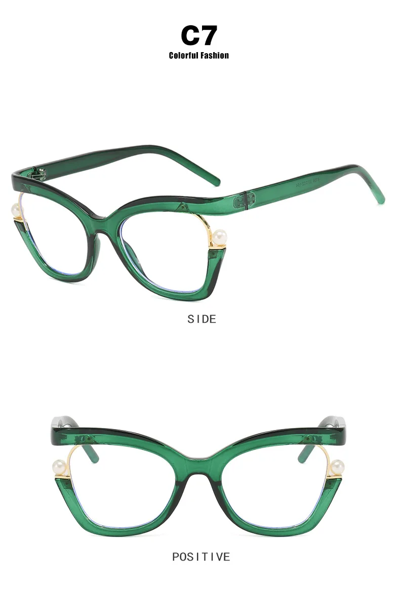 Retro Runde Marke Design Ultra-dünne Grüne Leopard Männer und Frauen Rahmen Photochrome Anti Blau Licht Lesebrille Grad 0 ~ + 600 – Detail 9