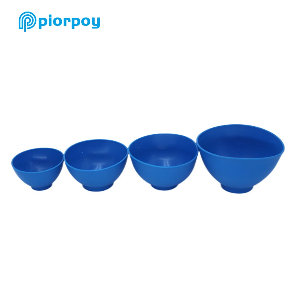 PIORPOYDental ciotola in pelle di gesso misto S/M/L/XL Silicone misto flessibile ciotola di miscelazione materiale spatola ciotola per strumento di igiene orale