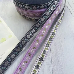 20 Yards/lot Ethnic Style Webbing Woven Jacquard Ribbon Flowers For Garment Accessories LS-2267 Width 1.7 CM