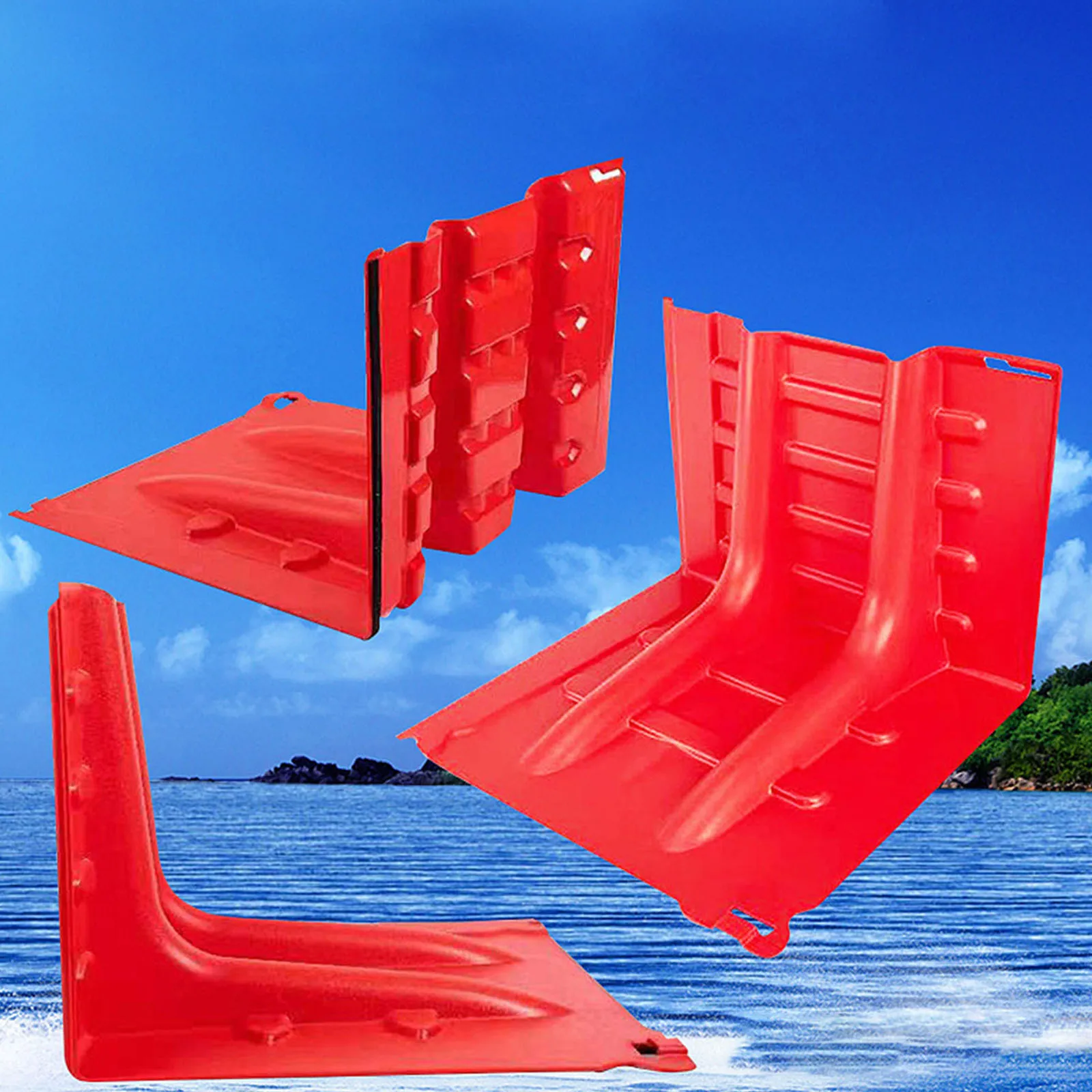 L-Shaped Flood Protection Barrier ABS Flood Baffle Flood Prevention for Household Flood Control Baffles