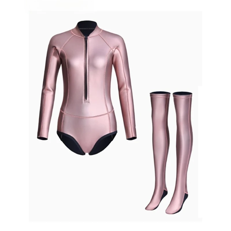 

Wetsuit, women's onesie, long-sleeved trousers, sun protection, quick-drying seaside surfing, snorkeling, swimsuit