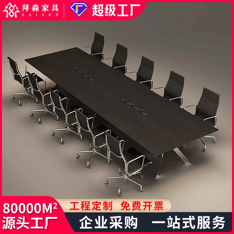 Mesa de conferencias Darth Vader, larga, moderna, sencilla, 16 personas, 20 personas, escritorio de reuniones, sala de reuniones, mesa y silla de negociación