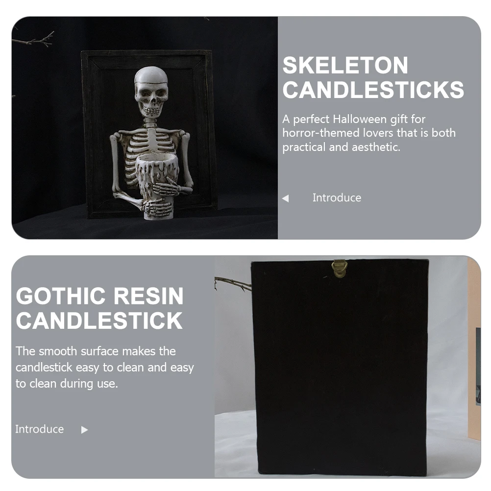 

Holder 3D Resin Halloween Decoration for Dining Table Haunted House Spooky Stand Candlesticks