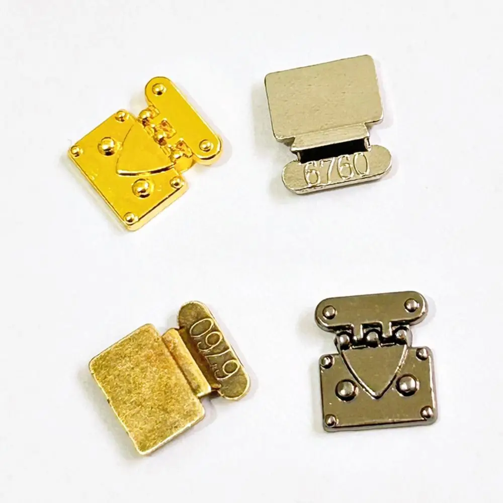 4PCS Mini Metal Crafts DIY Manual Doll Bags Parts Doll Suitcase Box Case Lock Buckle Luggage Trunk Lock Box Dolls Accessories