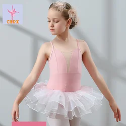 Summer Dance Dress for Girls Cute Sleeveless Ballet Dancewear Toddler Ballet Leotard Tutu Dress Kids Dance Skirts with Tulle