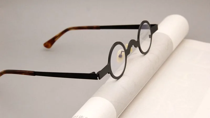 Metall Kleine Runde Rahmen Retro Personalisierte männer Brille Rahmen Ultra Licht Optische Brillen rahmen Für männer V46 – Detail 5