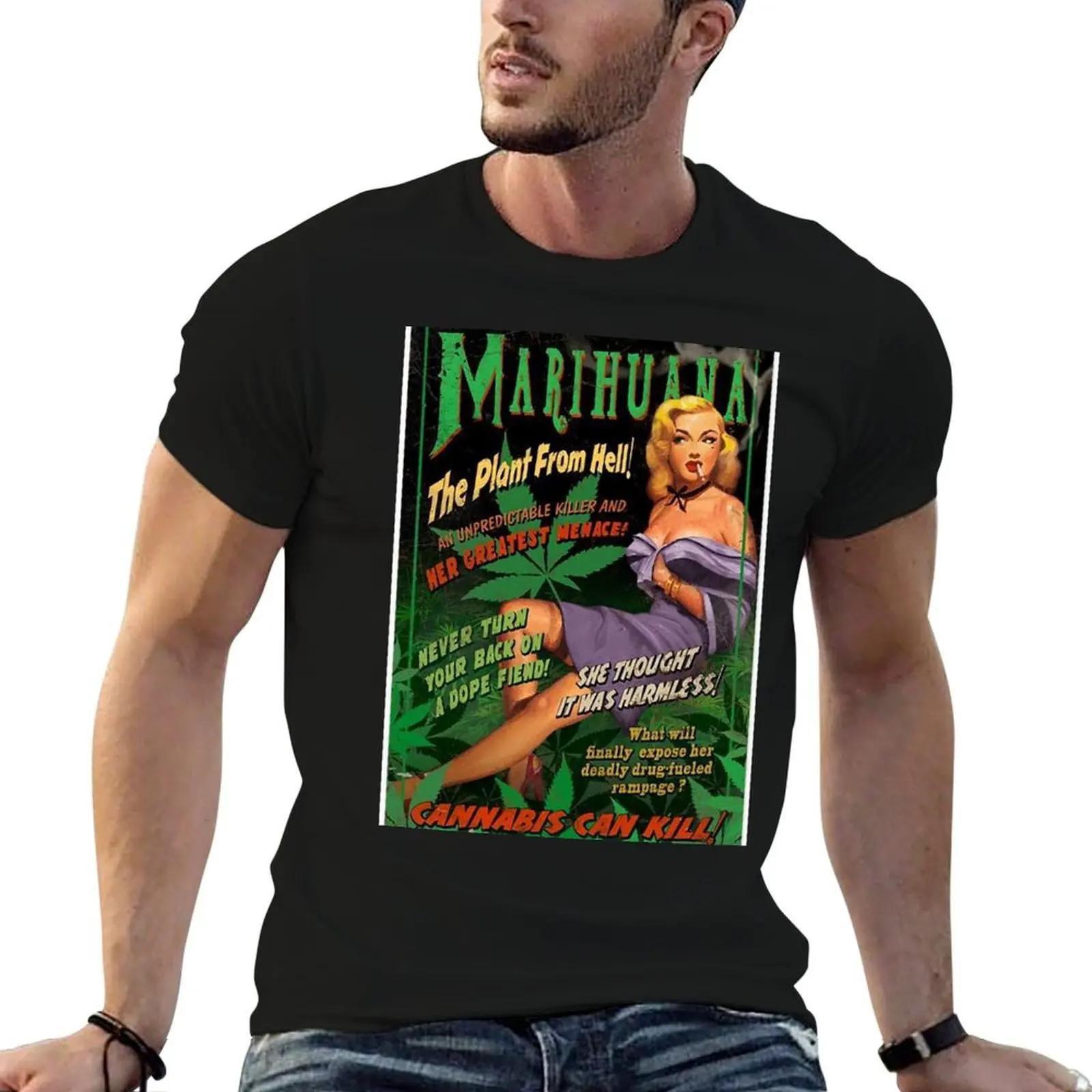 

Reefer madness T-Shirt cotton t shirts high quality funny t shirts man T-Shirt