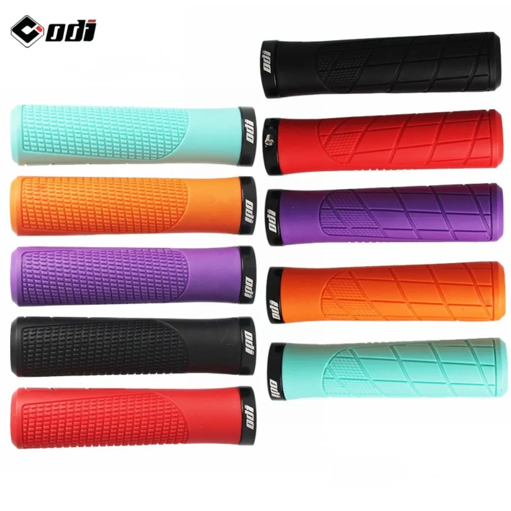 New ODI Rubber Handlebar Grips Soft Shockproof Mountain Bike Handlebar Non-slip Silicone MTB Lock-on Grip