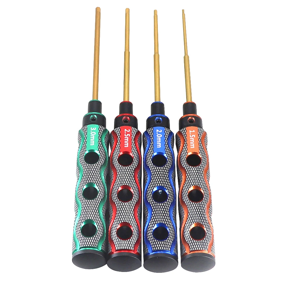 4Pcs Hex Screwdriver Set 1.5mm 2.0mm 2.5mm 3.0mm Portable Model Car Maintenance Tools RC Screwdriver Rc Tool for RC Car Boat