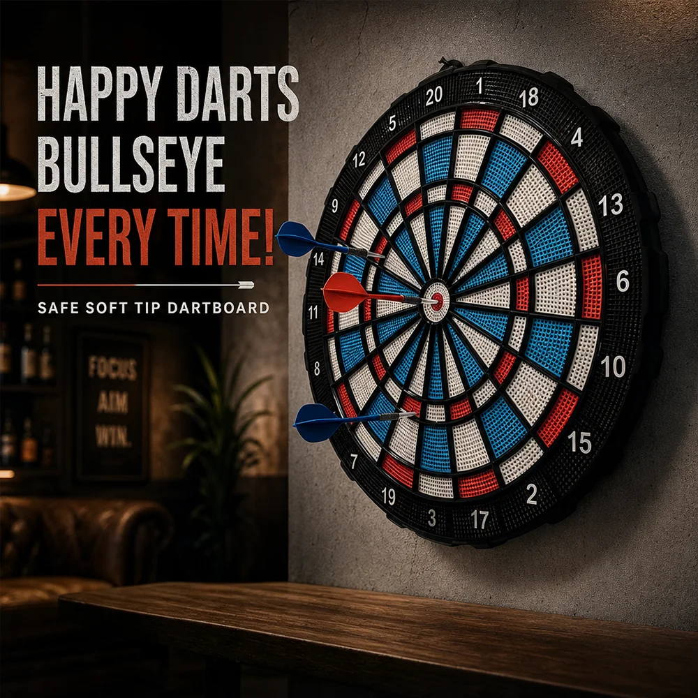 Party Games Adults Indoor - ชุดกระดานปาเป้าปลายอ่อน ปลอดภัย ทำจากพลาสติก พร้อมลูกดอก 6 ลูก