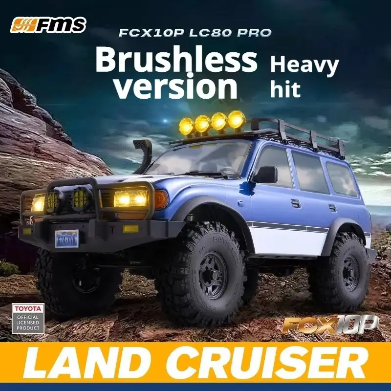 LC80 FMS FCX10 pro RC รถรีโมทคอนโทรล Off-Road จําลอง Toyota Land Cruiser LC80 ปรับแต่งของขวัญสําหรับวันหยุด