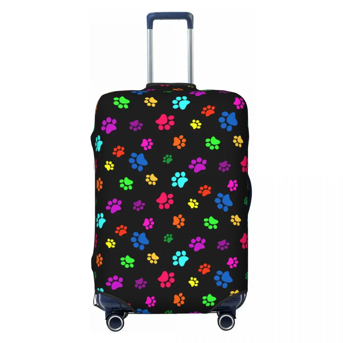 Custom Colorful Animal Footprint Dog Paw Prints Luggage Cover Protector Funny Travel Suitcase Covers for 18-32 Inch