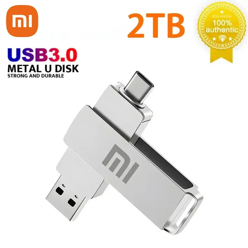 Xiaomi 2TB Metal USB Flash Drives USB 3.0 telefono ad alta velocità Computer trasmissione reciproca interfaccia di tipo C U Disk Smart Home