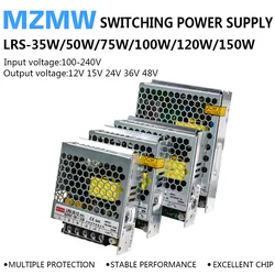 LRS Series Switching Power Supply 35W 50W 75W 100W 120W 150W 110V 220V AC/DC 12V 15V 24V 36V 48V Industrial Ultra-thin SMPS