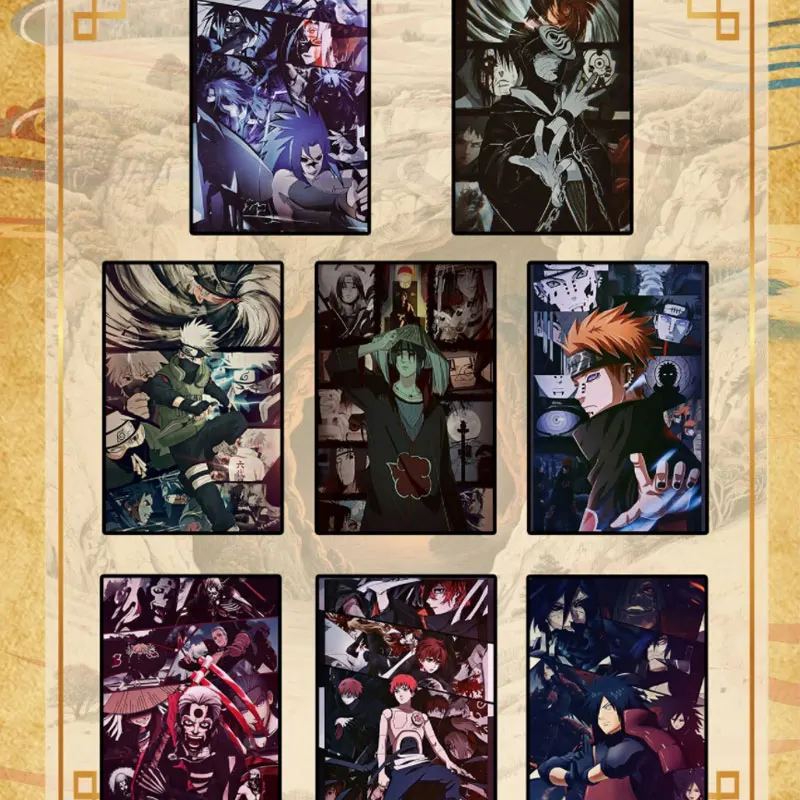 2025 Newest Case Wholesale Wange Culture Naruto Collection Colored Paper Sasuke Palying Trading Artwork CCG TCG Hobbies Gift