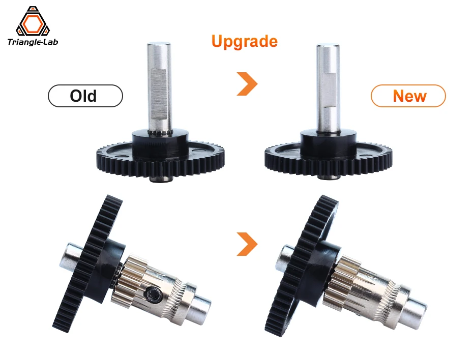 C Trianglelab DDB Extruder Welle Montage Getriebe Einzel und RNC Nano Beschichtung Antriebsrad Für DDB Extruder DIY Antriebsrad Extruder – Detail 1