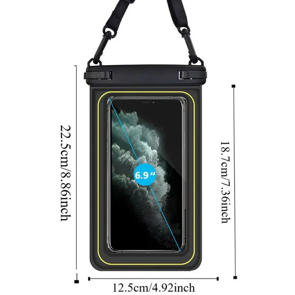 شاشة تعمل باللمس حقيبة الهاتف مقاوم للماء شفافة PVC الهاتف المحمول حقيبة مقاومة للماء غير نافذ للمطر تحت الماء جاف #6