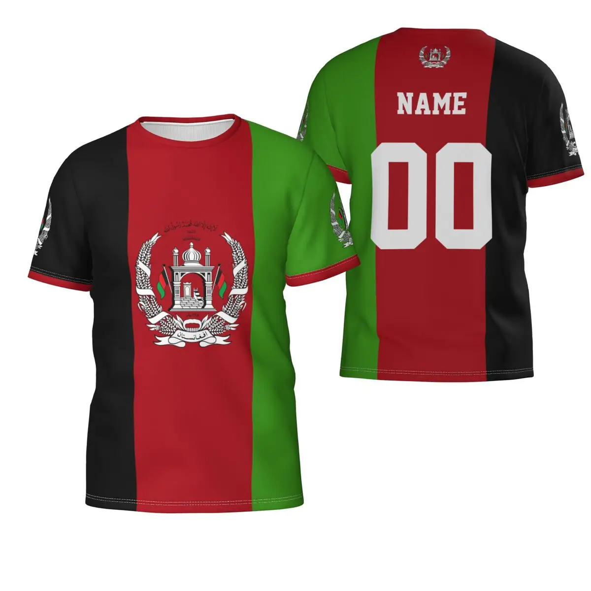 Custom Name Number Afghanistan Country Flag T-shirts Clothes T shirt Men Women Tees Tops For Soccer Football Fans Gift US Size