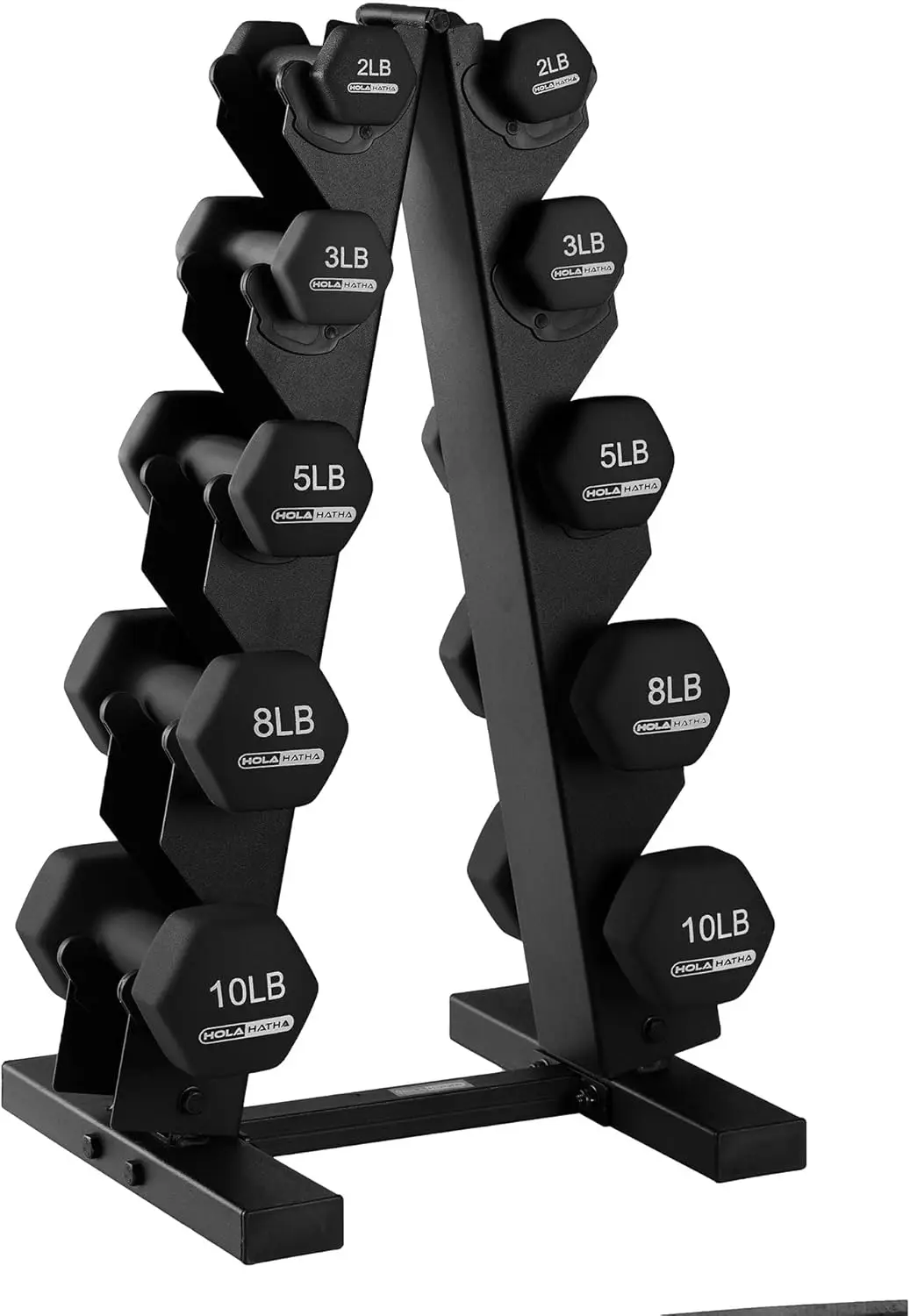 Neoprene Dumbbell Set with Stand, Strength Training Weights - 1, 2, and 3 lb