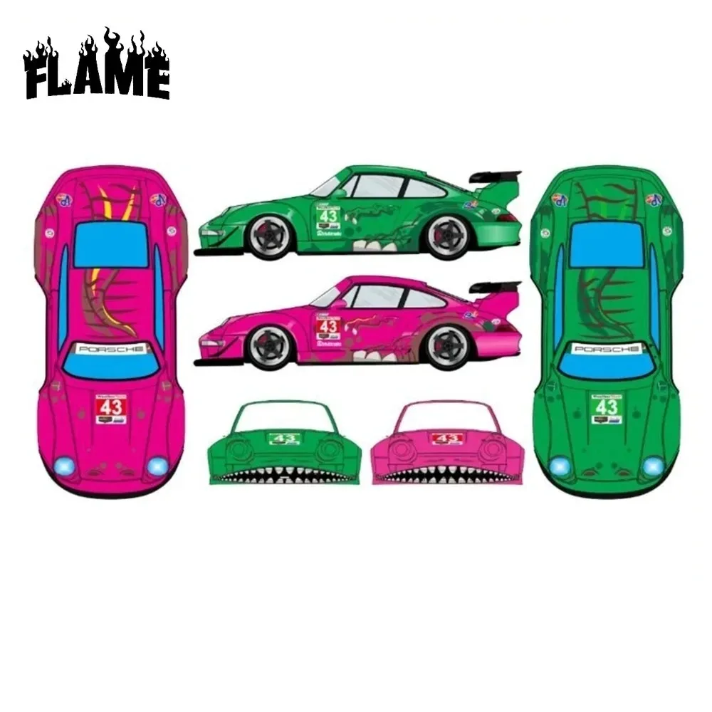 Flame 1:64 Porsche RWB 993 964 Rexy Roxy AO Racing Alloy Premium Diecast Car Model Vehicle Collectible