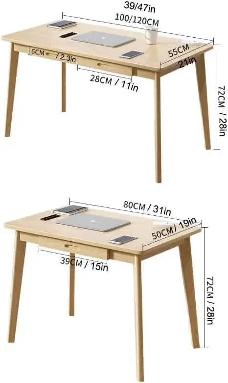 Modern Official Desk with Drawer Computer Desk Household Minimalist Study Table for Home Bedroom Office