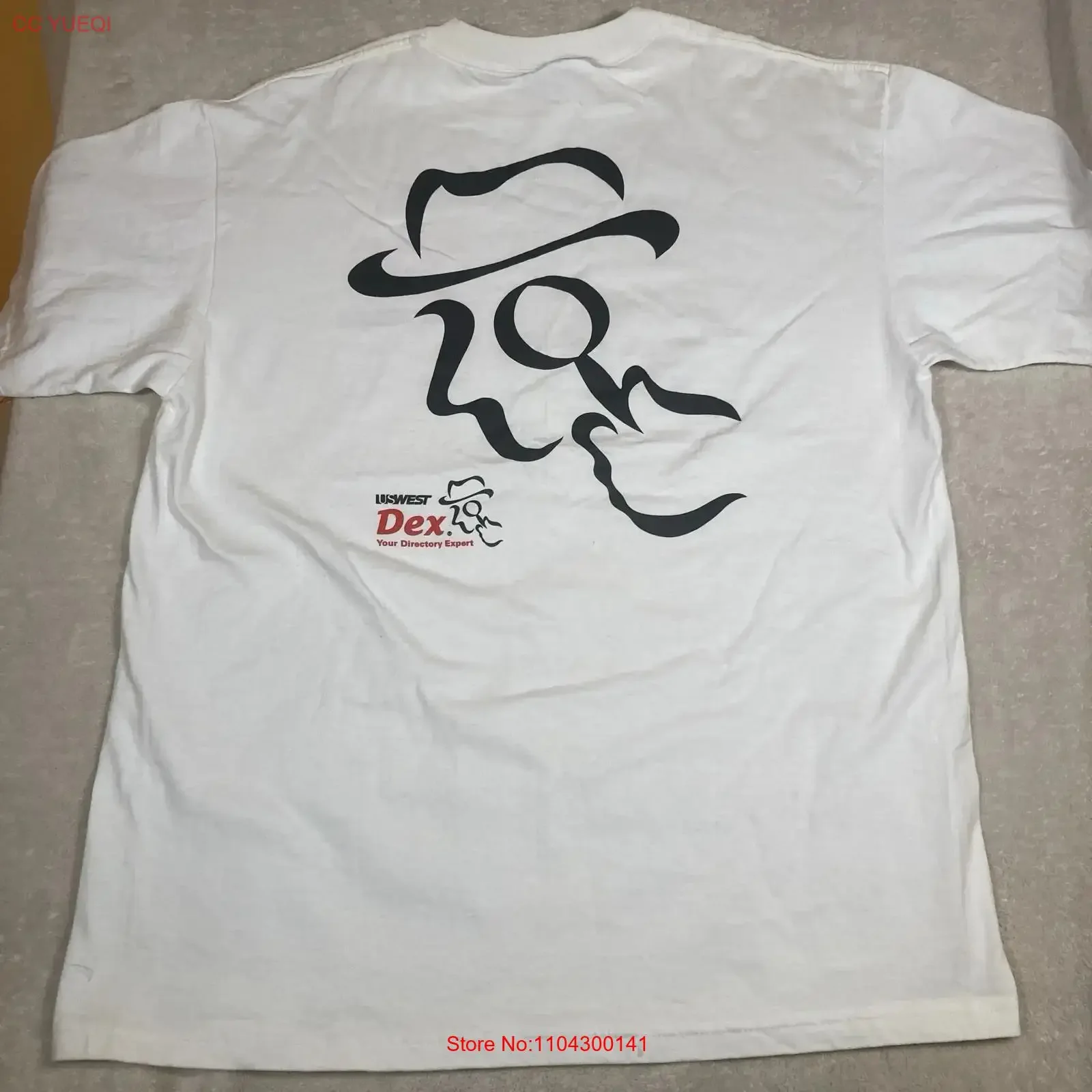 Vintage US West Dex Search Engine White  Tech T Shirt vintage Washed Stretched designer clothes fashion Breathable Comfortable