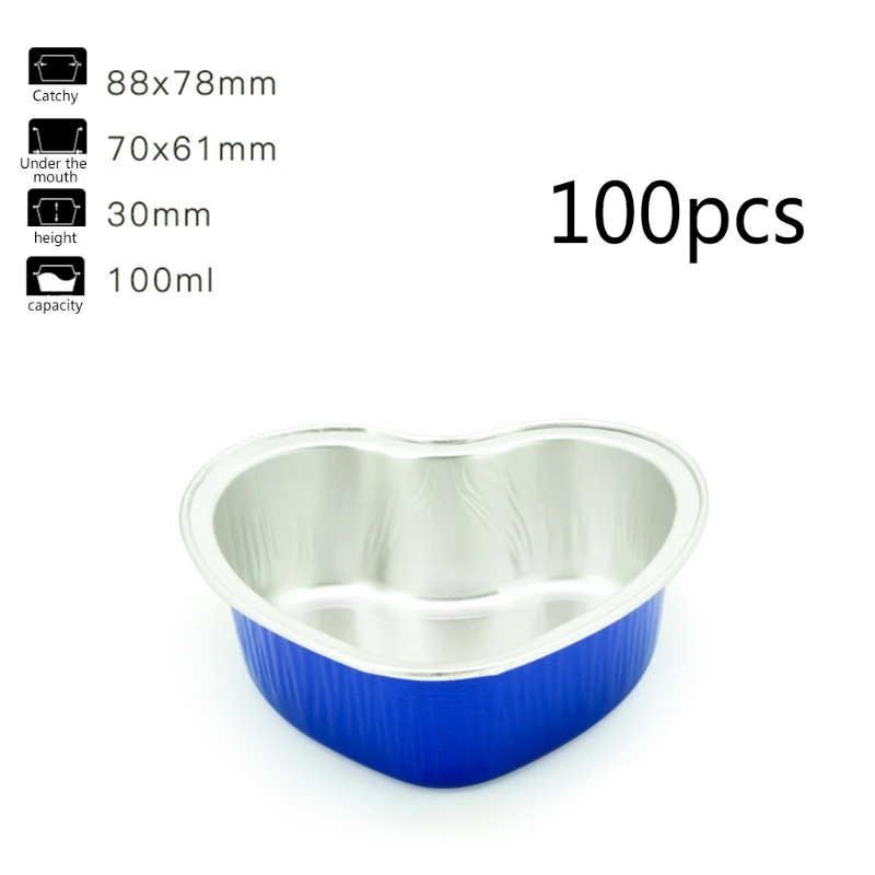 KX4B 100 مل أكواب كب كيك صغيرة للاستعمال مرة واحدة مع غطاء لعيد الأم وعيد الميلاد (100 قطعة/المجموعة)