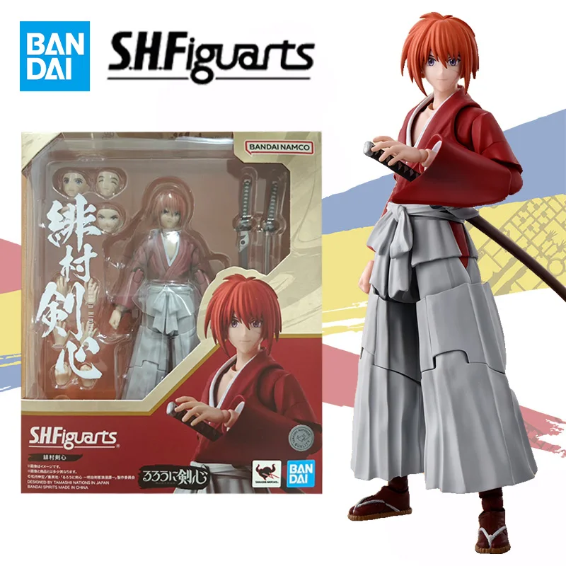 

Bandai Original S.H.Figuarts SHF Aurouni KENSHINR HIMURA Anime Action Figure Finished Model Kit Toy Gift for Children Kids