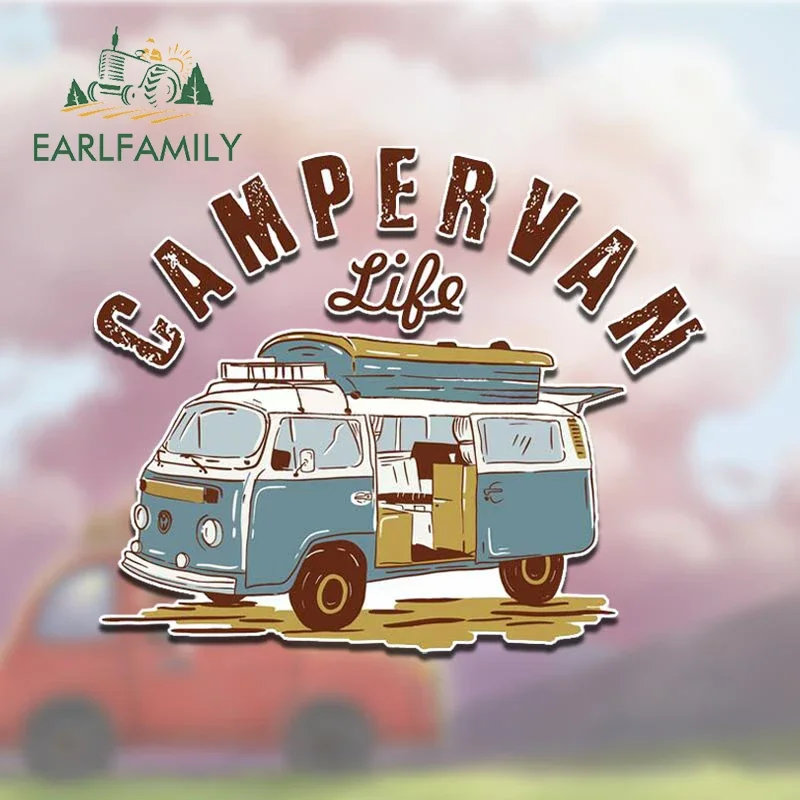 

EARLFAMILY 13 см x 10,7 см для кемпера Life, автомобильные наклейки JDM, креативная аниме-наклейка, солнцезащитный крем, шлем, графика, доска для серфинга, автомобильная этикетка