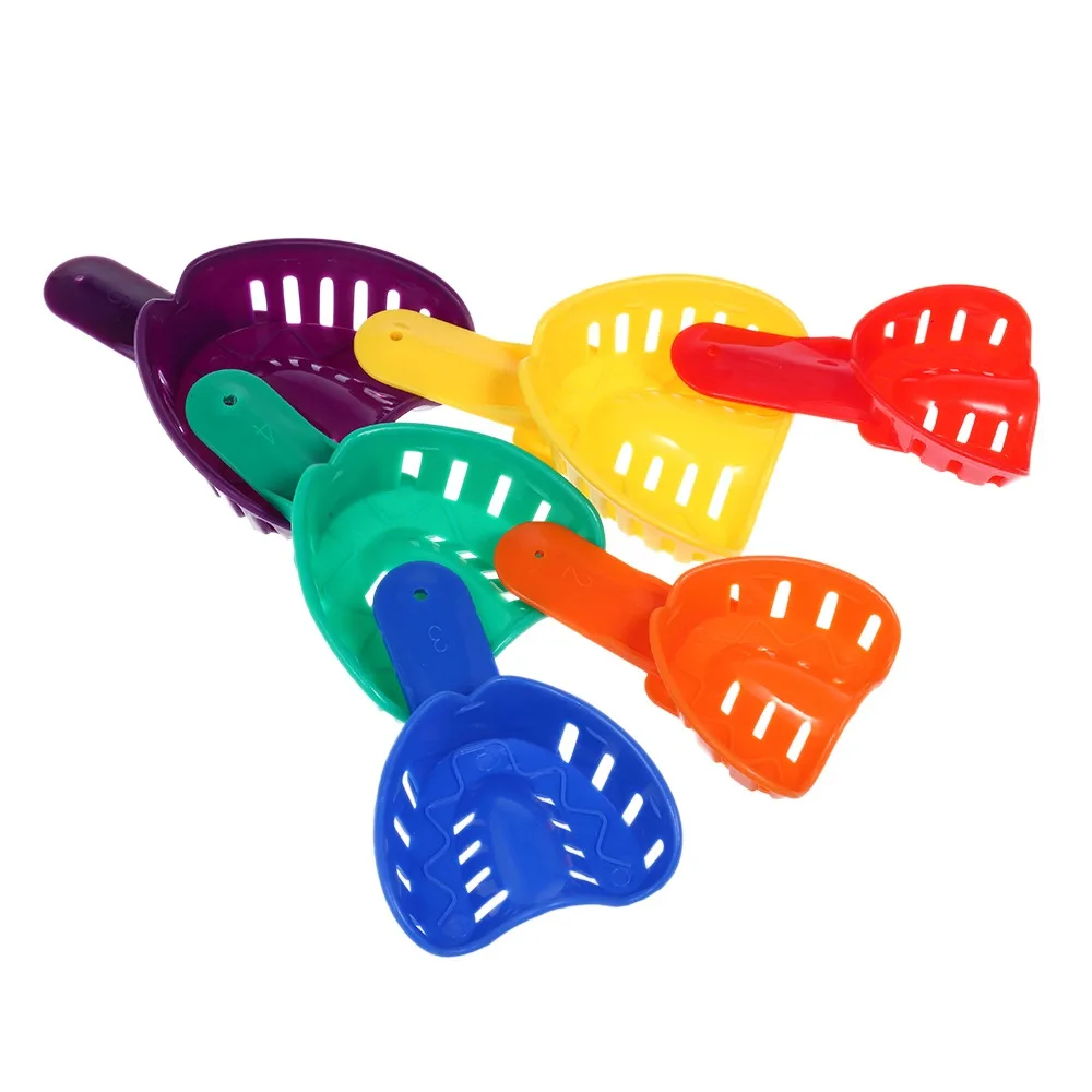 12pcs U Shape Dental Impression Trays Plastic Autoclavable Teeth Molding Tool Durable Dentist Lab Accessories For Dentist