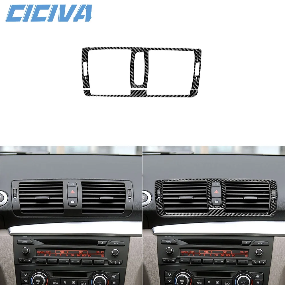 

For BMW 1 Series E81 E82 E87 E88 2008-2013 Carbon Fiber Centre Air-conditioning vent panel Car inside Trim Accessories Sticker