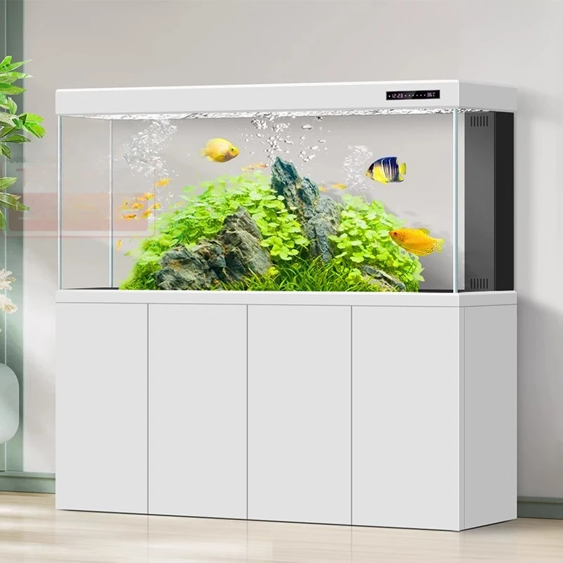 

Large Ornamental Fish Aquarium Living Room Smart Ultra Clear Glass Aquarium Free Water Change Screen Partition Pet Supplies FYAQ