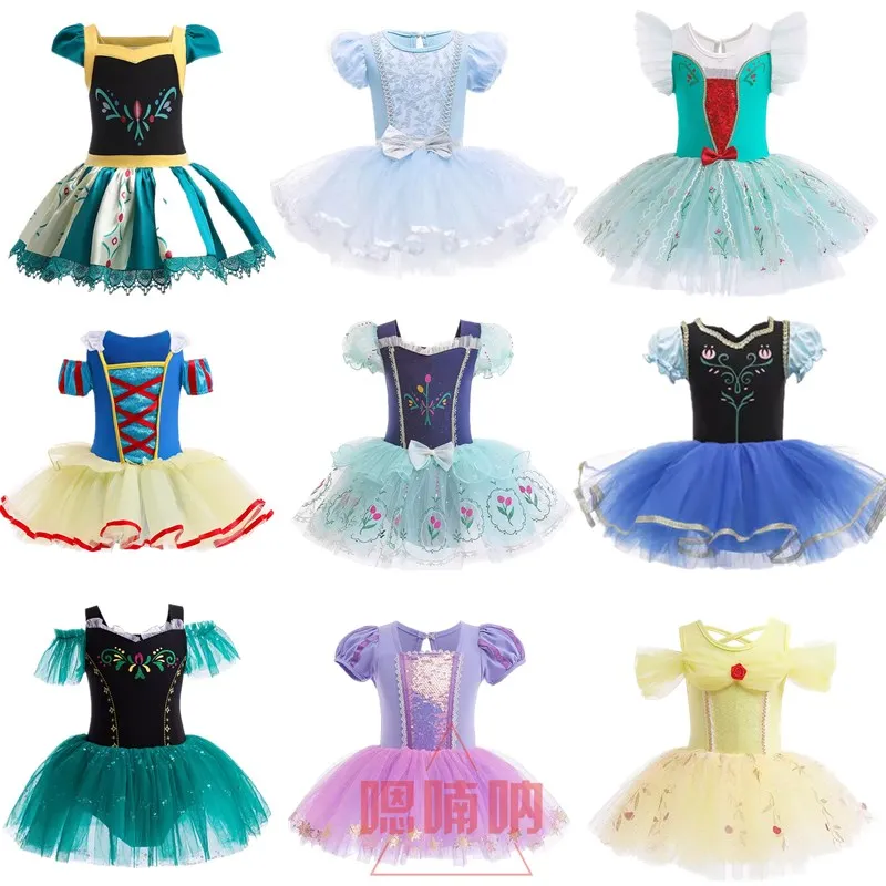 

Halloween Children's 2 Elsa Ballet Skirt Female Snow White Cinderella Stage Cotton Performance Costume