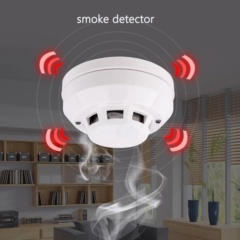 HC-83 Independent Networking Security Equipment Responsive Remote Sensing Ceiling Type Smoke Detector Household Fire Alarm