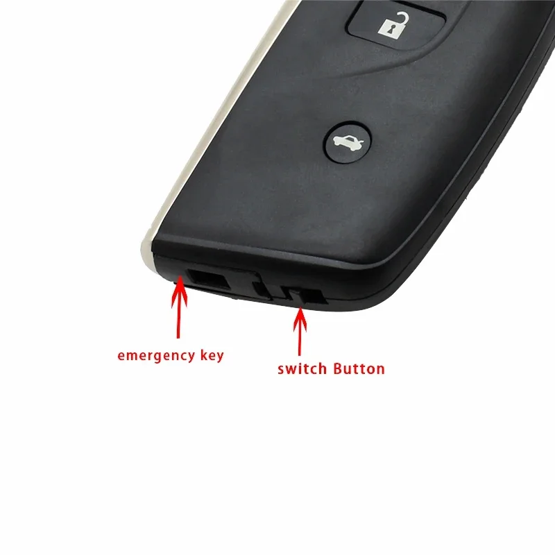 Cocolockey Remote Key Shell Fob 3Button For Lexus LS460 LS600H Smart Car Keys Case 4 Button with Emergency Key Replacement