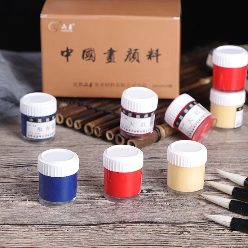 Chinese Painting Pigments Monochrome/Set 22ml Mineral Pigments Flower Bird Landscape Painting Chinese Painting Supplies
