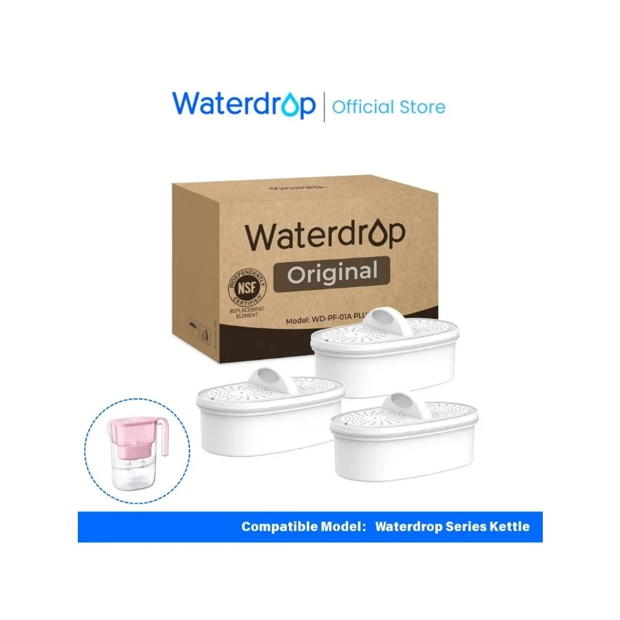 

[Original] Waterdrop Filter Replacement For All Waterdrop Pitcher Filtration System, WD-PF-01A Plus, Reduces, /, Chlorine, Last