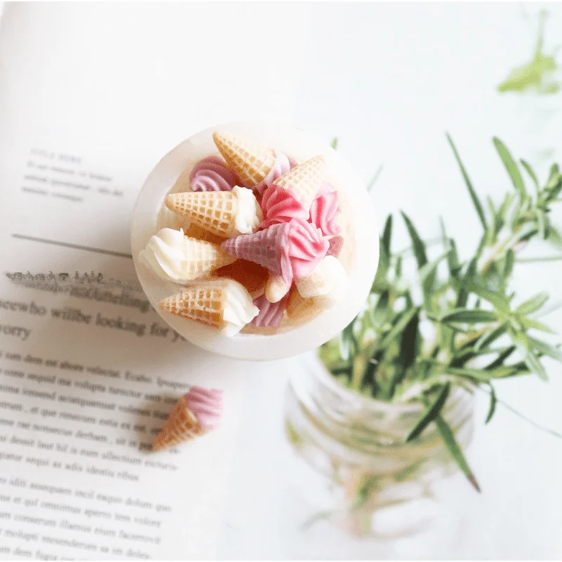 Mini Cone Cream Silicone Mould Fondant Cake Mould Cake Decoration Scented Candle Chocolate Silicone Mould