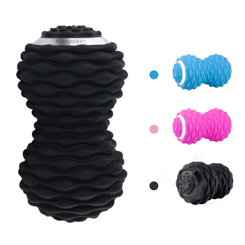 

4Speed Vibrating Massage Ball Peanut Massager Dual Lacrosse-Ball Vibranting Roller for Deep Tissue Trigger Point Therapy