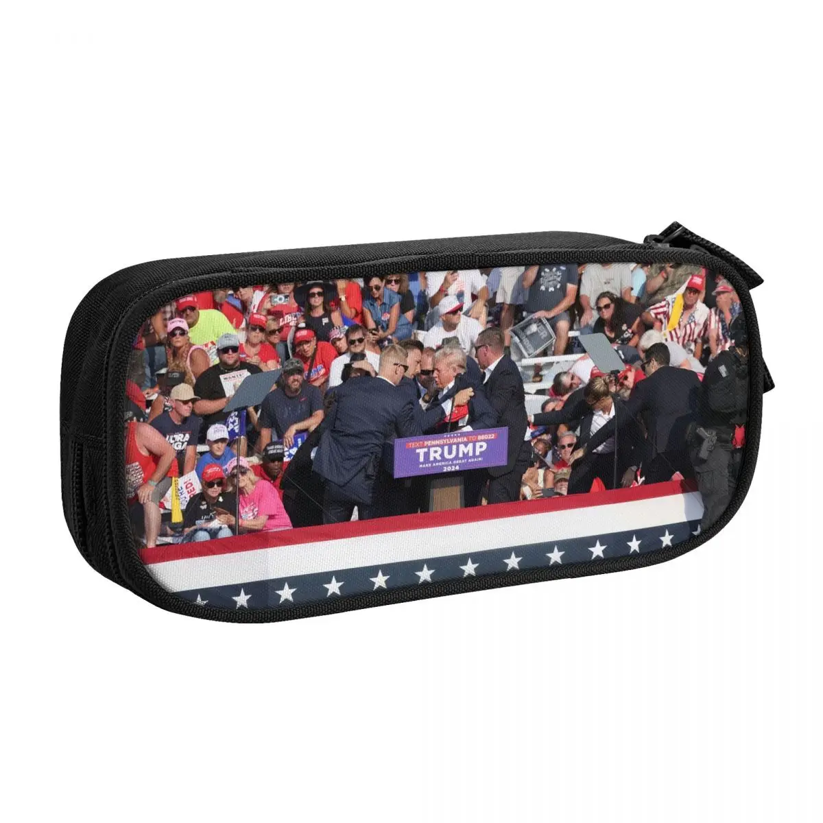 Korean Custom The Trump Incident Pencil Case for Boys Gilrs Large Storage Pen Bag Box School Accessories