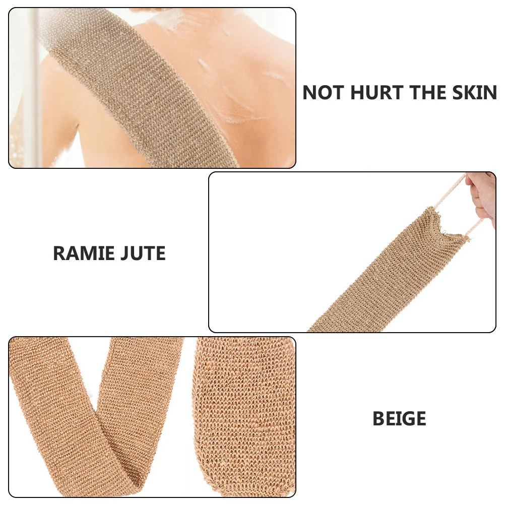 Bath Bar Long Straps Body Scrubber Take Ramie Jute Towel Exfoliator Supply Back