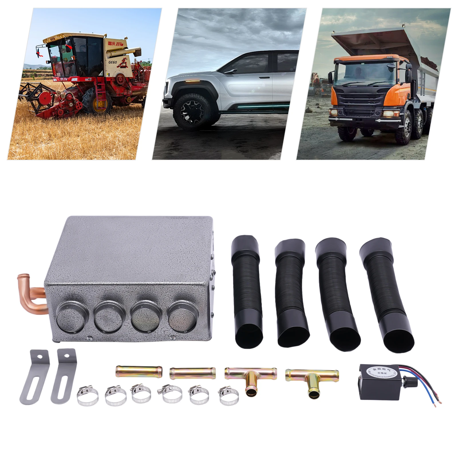 12V Universal Auto Car Heater - Fast Heating, Energy Saving for Trucks, RVs & More Beat Winter Cold in Your Truck