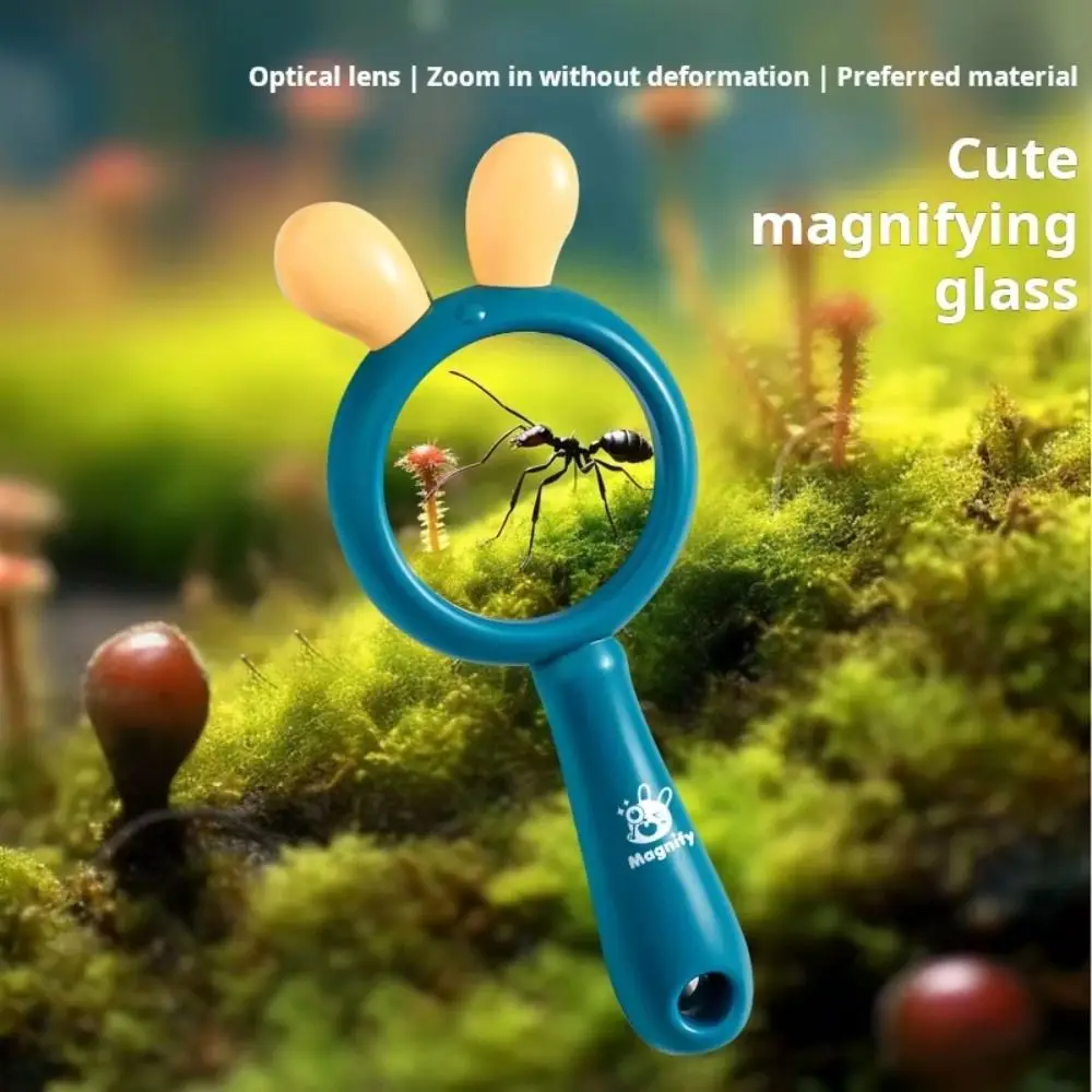 3X Magnification Reading Glass Mini Pocket Size Cartoon Design Magnifying Glass HD Optical High Magnifying Optical Lenses